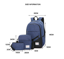 Carregar imagem no visualizador da galeria, 3 pçs/ Mochilas Escolares para as mulheres Nylon bolsa de laptop Mochila de Viagem..
