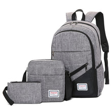 Carregar imagem no visualizador da galeria, 3 pçs/ Mochilas Escolares para as mulheres Nylon bolsa de laptop Mochila de Viagem..
